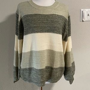 Lightweight striped knit sweater